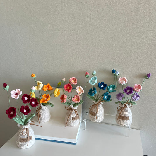 Crochet Plum - White Vase