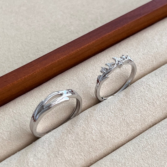 Ginkgo leaves can adjust couples ring