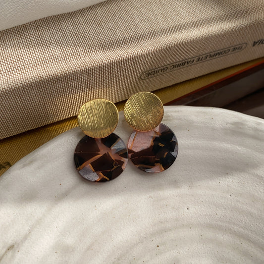 New 2025 model of colorful spring asymmetric earrings