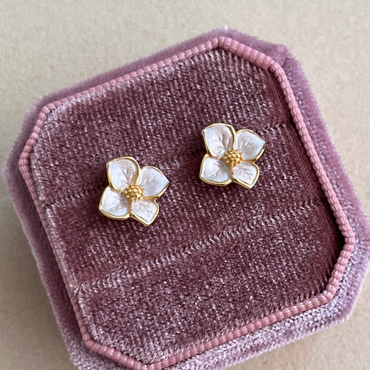 Fresh & Sweet: Enamel Flower Stud Earrings