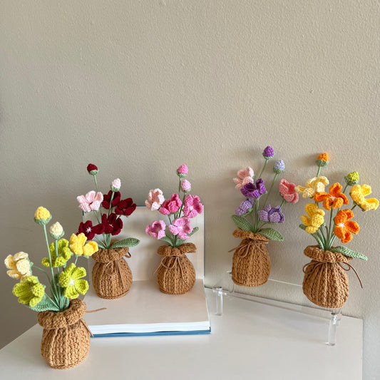 Crochet Plum Blossom bottle