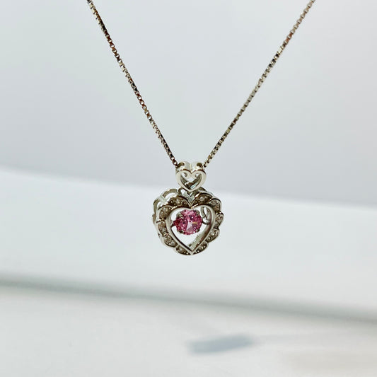 Heart hollow shiny necklace