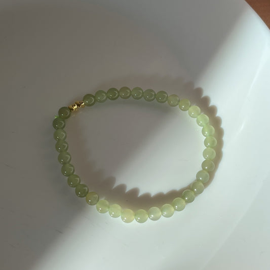 Hetian jade bead bracelet